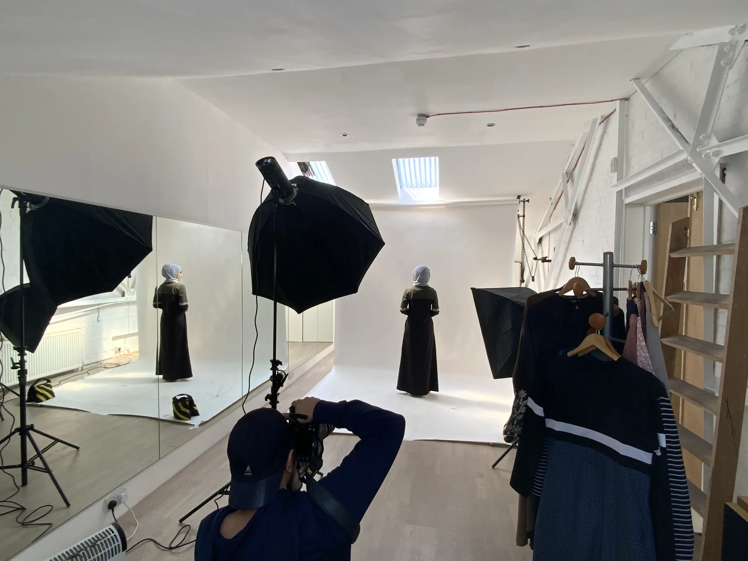 Photo shoot in Studio 28 using the natural light