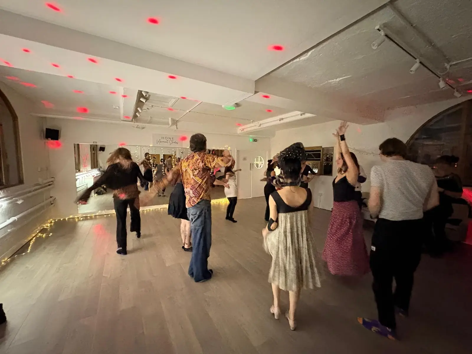 Evening event in Studio 49 under the dimmable lighting